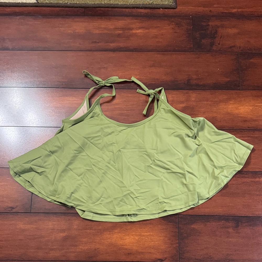 Kortni Jeane Olive Green Swim Camisole